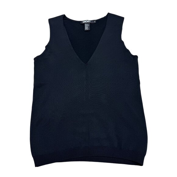 Dkny Tops - DKNY Women's V Neck Black Sleeveless Knit Top, Size S